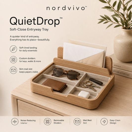 nordvivo™ QuietDrop™ Soft-Close Entryway Tray